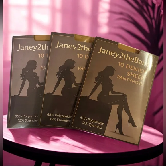 RESERVED 15/15 Janey2TheBaney SUNNY NUDE Sheer Pantyhose 10 Denier - Picture 1 of 4